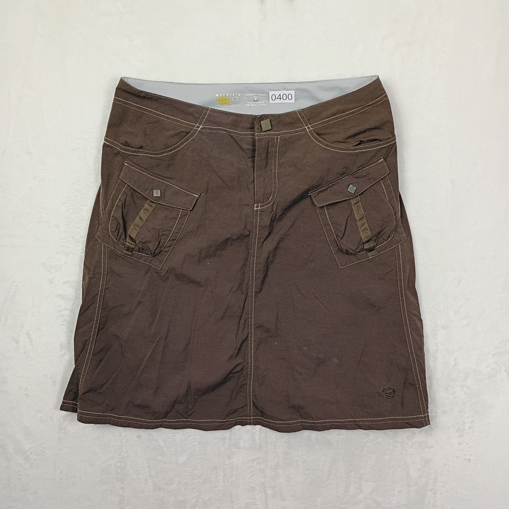 Mountain Hardwear Hiking Skirt Womens 8 Brown Cargo Gorpcore Outdoor Utility